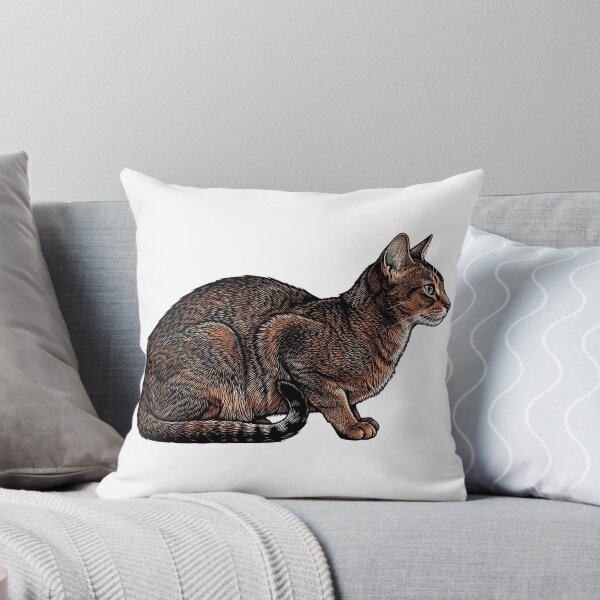 Item preview, Abyssinian Cat Scratchboard Portrait Art designed and sold by Ninjacatoff.