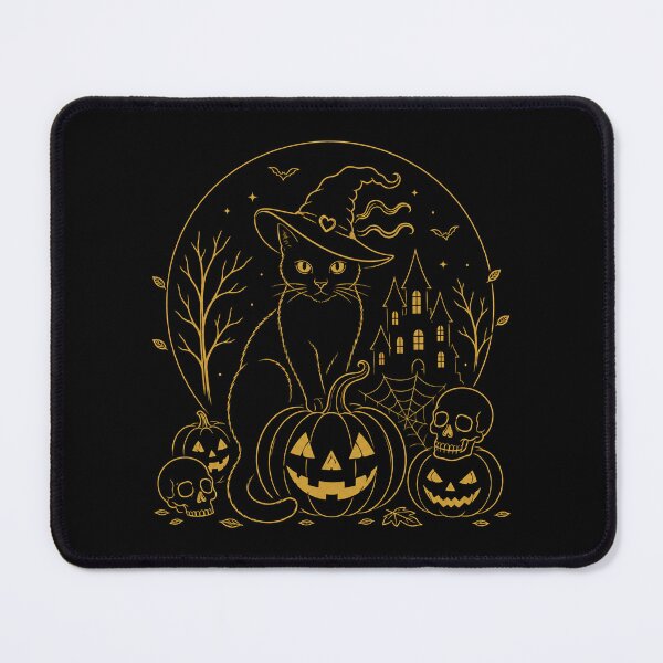 Item preview, Black Cat Halloween Witch Cat Pumpkin Skull Halloween designed and sold by Kladhadredo.