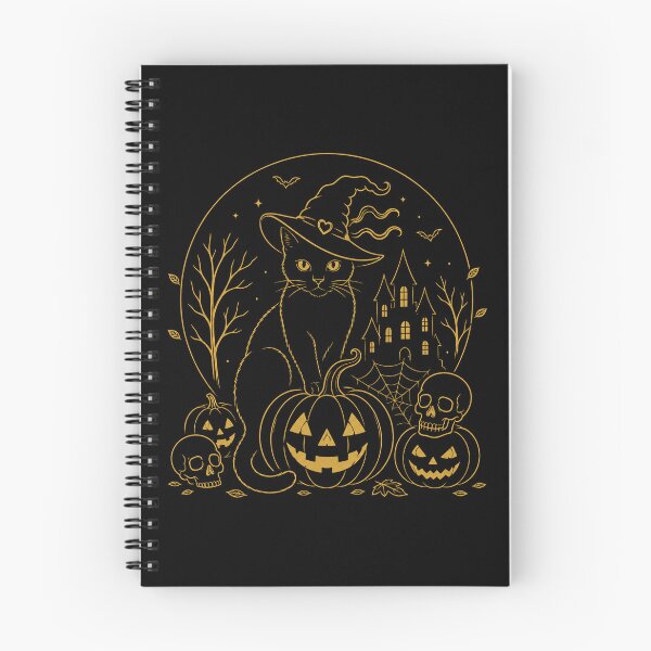 Item preview, Black Cat Halloween Witch Cat Pumpkin Skull Halloween designed and sold by Kladhadredo.
