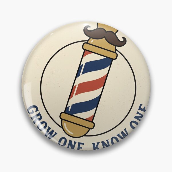 Item preview, Movember Mustache Barbershop Pole Emblem Art designed and sold by Ninjacatoff.