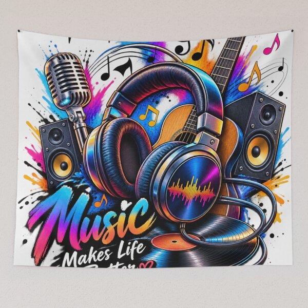 Item preview, Music makes life better designed and sold by urbanshop7.