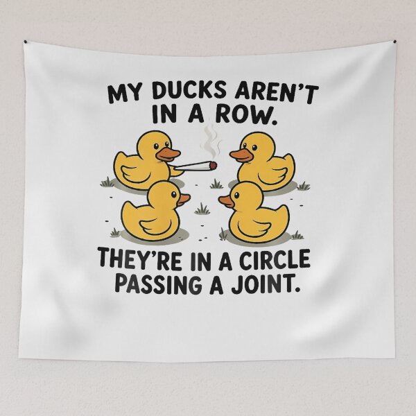 Item preview, My Ducks Aren'T In A Row Passing A Joint Weed designed and sold by Fereskabilon.