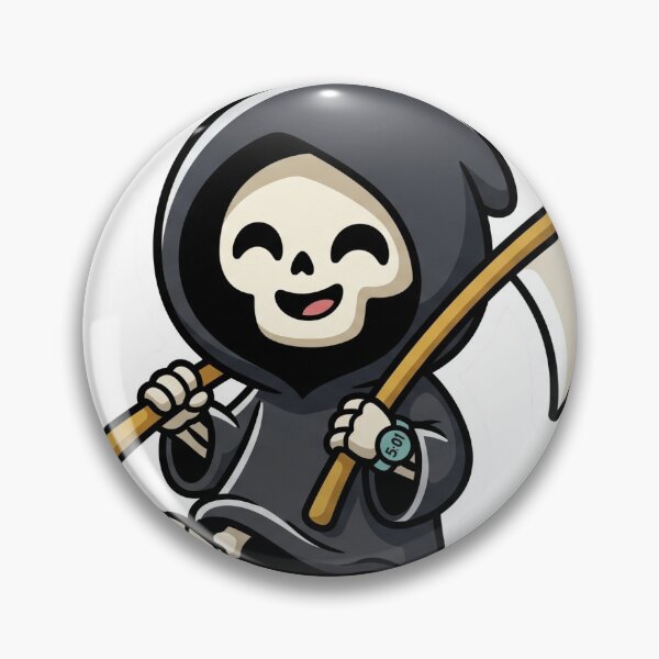 Item preview, Cute Grim Reaper Clocking Out Sticker Art designed and sold by Ninjacatoff.