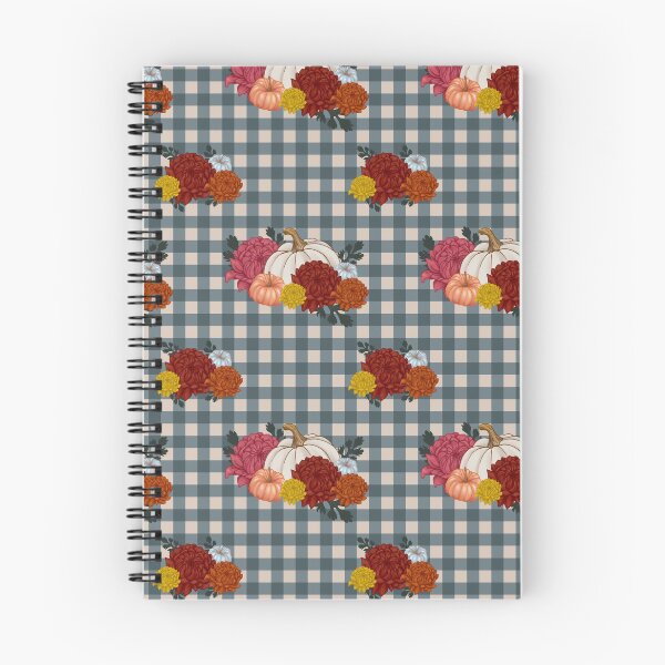 Item preview, Autumn Floral Pumpkins with Mums on Gingham designed and sold by AudrasPalette.