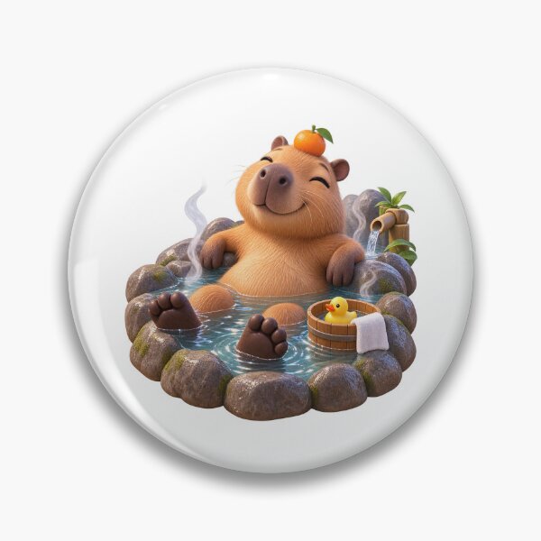 Item preview, Cute Capybara Hot Spring – Relaxing Capybara designed and sold by LST-Designs.