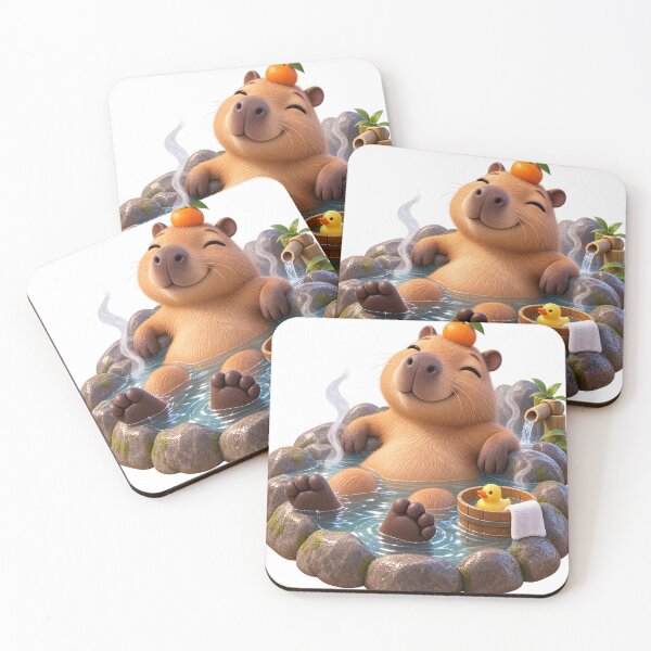 Item preview, Cute Capybara Hot Spring – Relaxing Capybara designed and sold by LST-Desings.