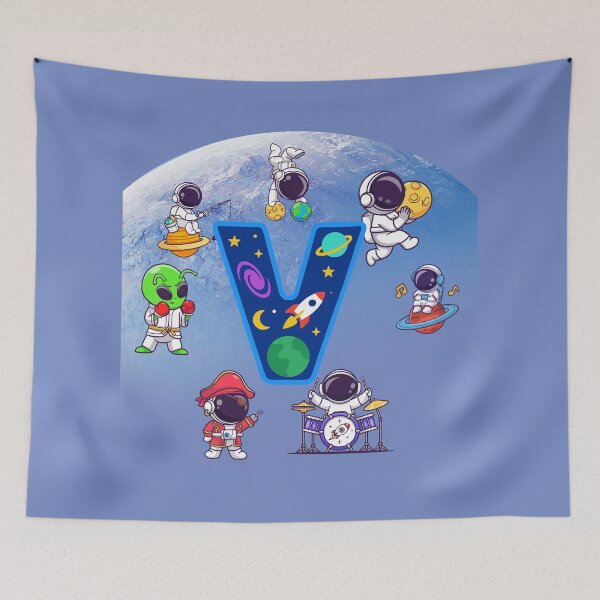 Item preview, Cute Space Astronaut Alien Galaxy Pattern designed and sold by BoldcreationsM.