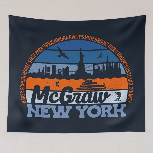 Item preview, McGraw New York Sunset Retro Vintage Local Pride Logo designed and sold by CRHPOD20.