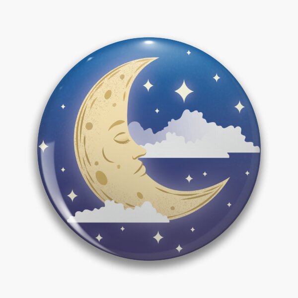 Item preview, Sleepy Moon Round designed and sold by AaaliceDesigns.