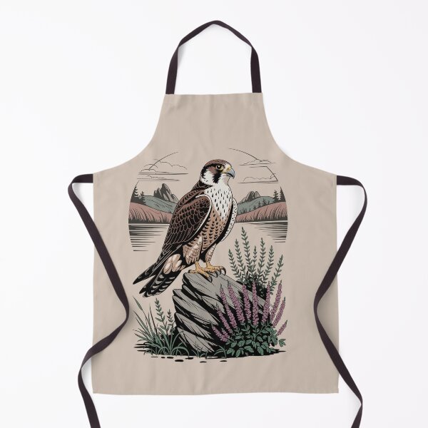 Item preview, Falcon on Rock Mountain Lake Wildlife Art designed and sold by NuvoraNest.