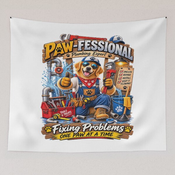 Item preview, Paw-Fessional Dog Handyman Funny DIY Fix It Dog designed and sold by TeeVibeHaus.