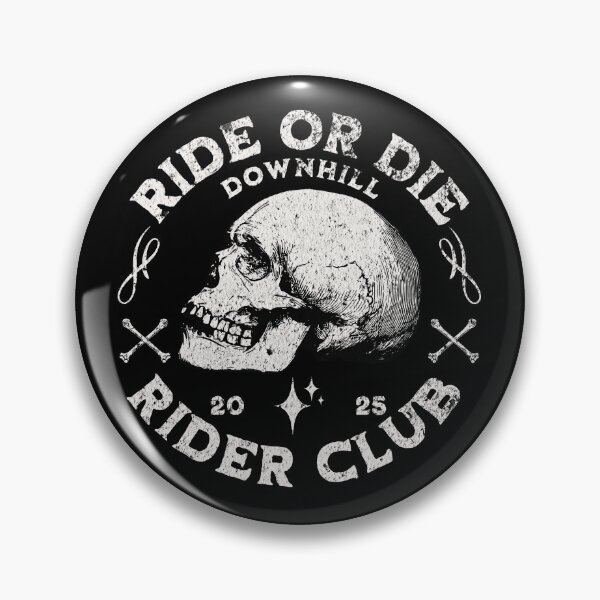 Item preview, Ride or Die Downhill Mountain Bike Skull Vintage designed and sold by FeverVoid.