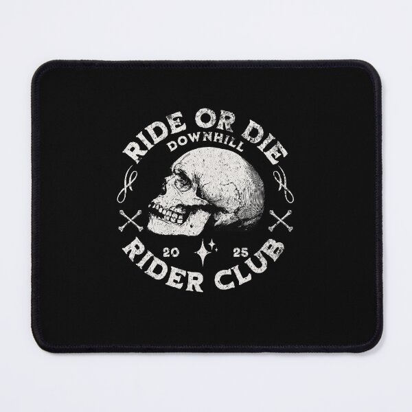 Item preview, Ride or Die Downhill Mountain Bike Skull Vintage designed and sold by FeverVoid.