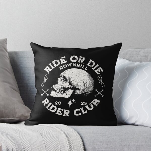 Item preview, Ride or Die Downhill Mountain Bike Skull Vintage designed and sold by FeverVoid.