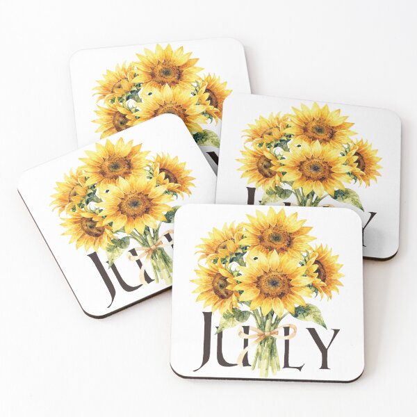 Item preview, Watercolor Sunflower Bouquet July Birth Flower designed and sold by WildArtIT.