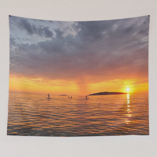 Item preview, Golden Sunset in Croatia Adriatic Sea Coastal Landscape Photograph designed and sold by PrintGo26.