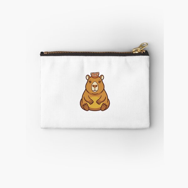 Item preview, Chill Capybara With Orange Slice Poster Art designed and sold by Ninjacatoff.
