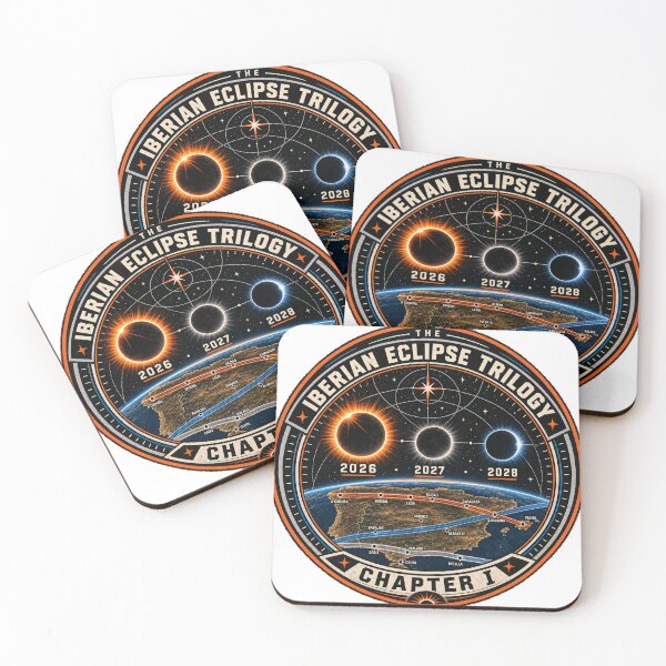 Item preview, Iberian Eclipse Trilogy 2026 2027 2028 – Vintage Astronomy Mission Patch designed and sold by ChicClicker.