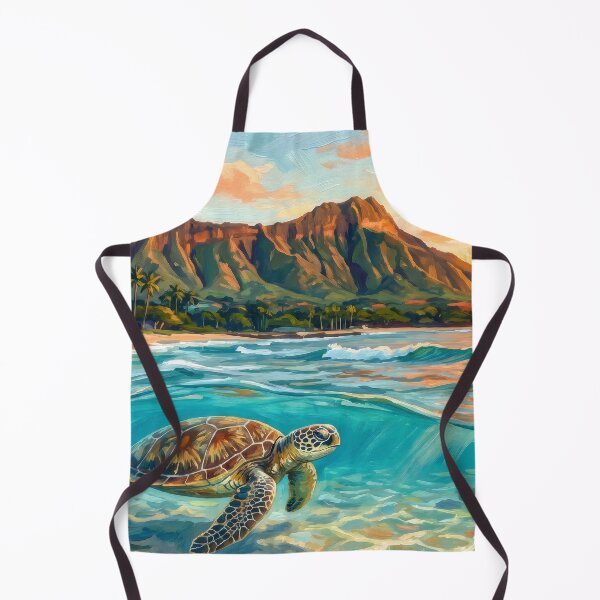 Item preview, Diamond Head Hawaii Sea Turtle Sunrise designed and sold by RedPeaStudio.