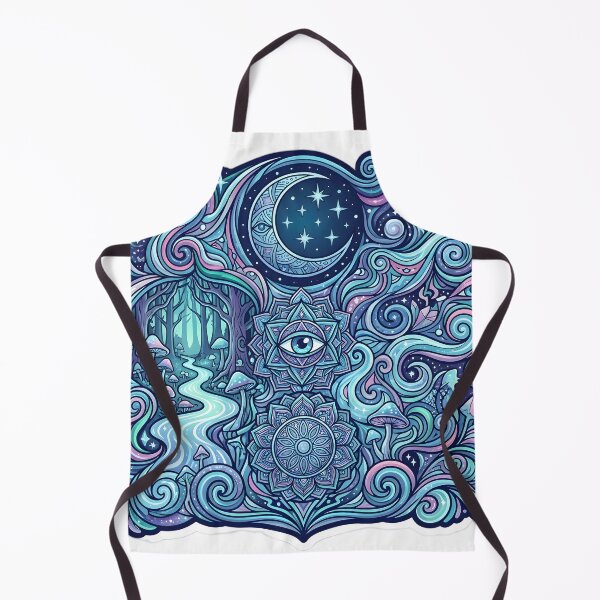 Item preview, Psychedelic Blue and Green Abstract Doodle designed and sold by ManuMax93.