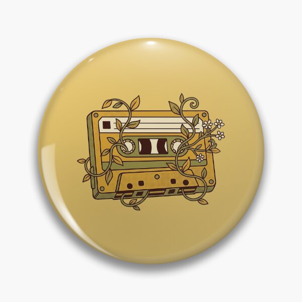 Item preview, Vintage Cassette Tape Floral Sticker | Retro Music Botanical Vine Flowers Aesthetic Illustration Art designed and sold by cannsuh.