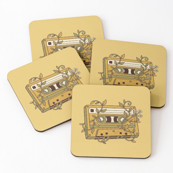 Item preview, Vintage Cassette Tape Floral Sticker | Retro Music Botanical Vine Flowers Aesthetic Illustration Art designed and sold by cannsuh.
