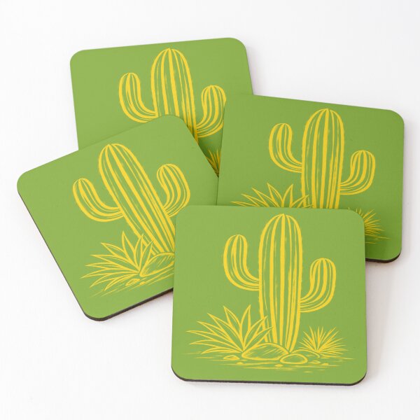 Item preview, Vintage Yellow Saguaro Cactus Garden Botanical Illustration designed and sold by KawaiiDesigns26.