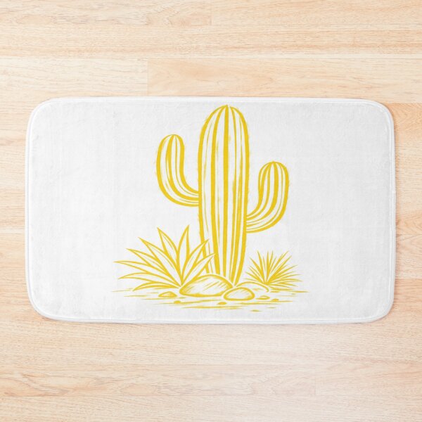 Item preview, Vintage Yellow Saguaro Cactus Garden Botanical Illustration designed and sold by KawaiiDesigns26.