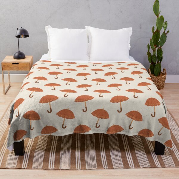 Item preview, Orange Brown Umbrella Seamless Pattern – Cozy Autumn Rain Design designed and sold by BigDigital.