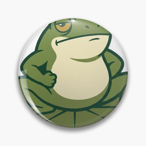 Item preview, Smug Frog On Lily Pad Poster Illustration designed and sold by Ninjacatoff.