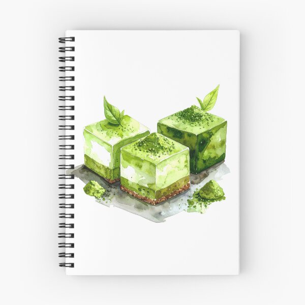 Item preview, Japanese Matcha Cake Watercolor Painting designed and sold by BetweenForms.