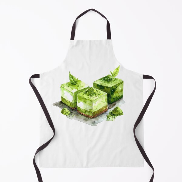 Item preview, Japanese Matcha Cake Watercolor Painting designed and sold by BetweenForms.