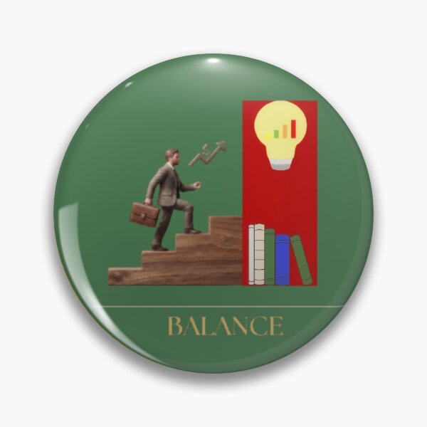 Item preview, Career Growth & Knowledge Balance Graphic Emblem designed and sold by WealthVector.