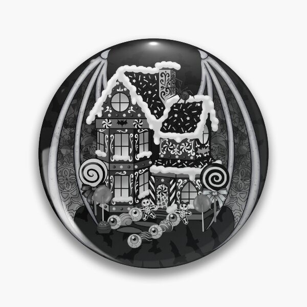 Item preview, Monochrome Gingerbread House designed and sold by Miss Lunaria.