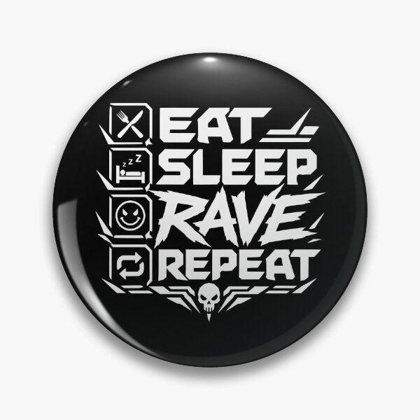 Item preview, Eat Sleep Rave Repeat – Techno Rave Festival Design designed and sold by FeverVoid.