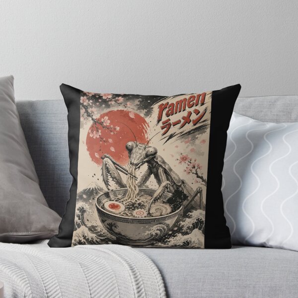 Item preview, Praying Mantis Ramen Sumie Japanese Vintage designed and sold by TomFrontierArt.