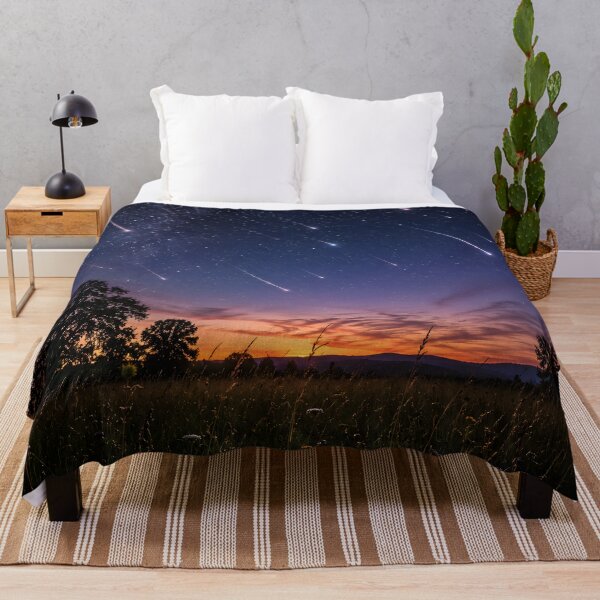 Item preview, Meteor Shower Twilight Meadow Fine Art Night Sky Photography Wall Art Gift for Stargazers designed and sold by Nightarel.