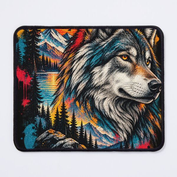 Item preview, Wild Wolf Wilderness – Colorful Nature Pop Art designed and sold by naturalsurvival.