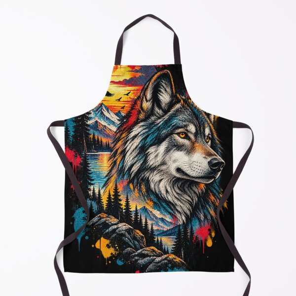 Item preview, Wild Wolf Wilderness – Colorful Nature Pop Art designed and sold by naturalsurvival.