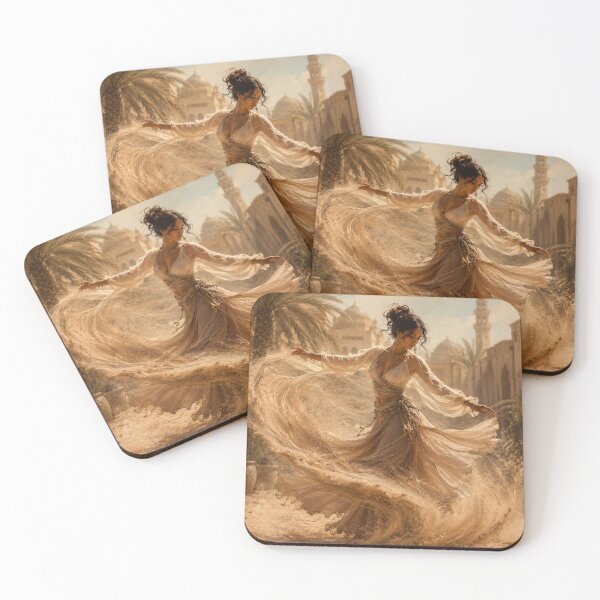 Aperçu de l'œuvre Desert Dancer in Golden Dust créée et vendue par aurelixagency.