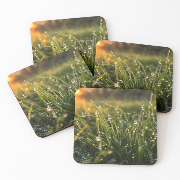 Item preview, Morning Dew Grass Macro Photography Fine Art Nature Print Wall Art Gift for Nature Lovers designed and sold by Nightarel.