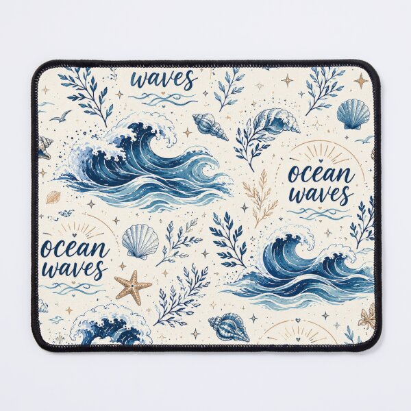 Item preview, Ocean Waves Seamless Pattern Coastal Beach Sea Lover Nautical Aesthetic Design SEO Description designed and sold by Elly-91.