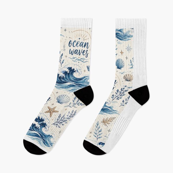 Item preview, Ocean Waves Seamless Pattern Coastal Beach Sea Lover Nautical Aesthetic Design  SEO Description designed and sold by Everleaf Studio.