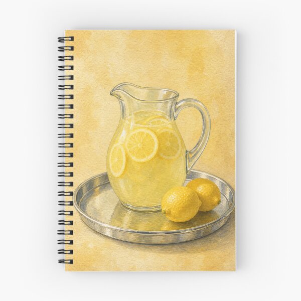 Item preview, Lemonade Pitcher Watercolour Cottagecore designed and sold by GoldenHourWalls.