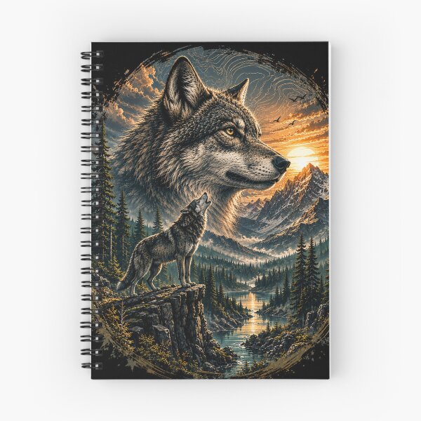 Item preview, Call of the Wild Wolf – Mountain Wilderness Wildlife Art designed and sold by TeeVibeHaus.