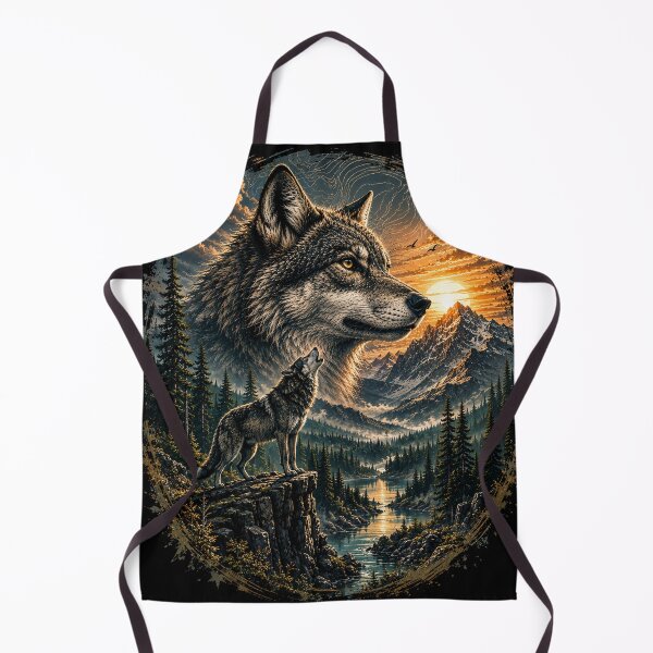 Item preview, Call of the Wild Wolf – Mountain Wilderness Wildlife Art designed and sold by TeeVibeHaus.