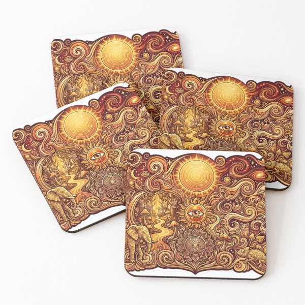 Item preview, Celestial Sun Psychedelic Golden Doodle designed and sold by ManuMax93.