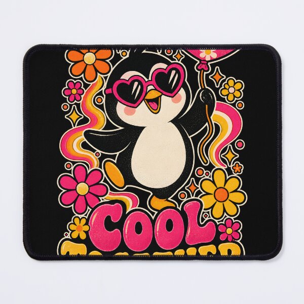 Item preview, Cool Together – Cute Groovy Penguin Valentine designed and sold by Ajdaprint.