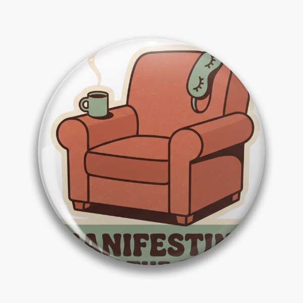 Item preview, Manifesting From The Couch Retro Poster Illustration designed and sold by Ninjacatoff.