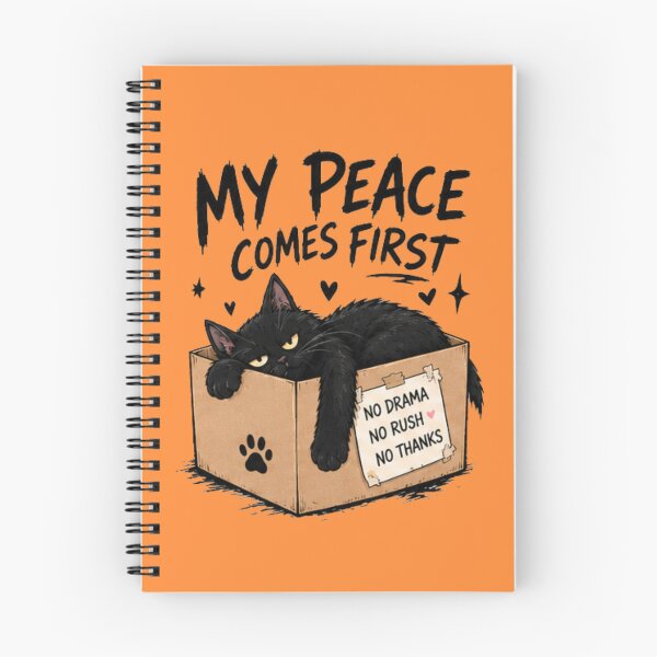 Item preview, My Peace Comes First Funny Black Cat Design designed and sold by ArtivoNest.